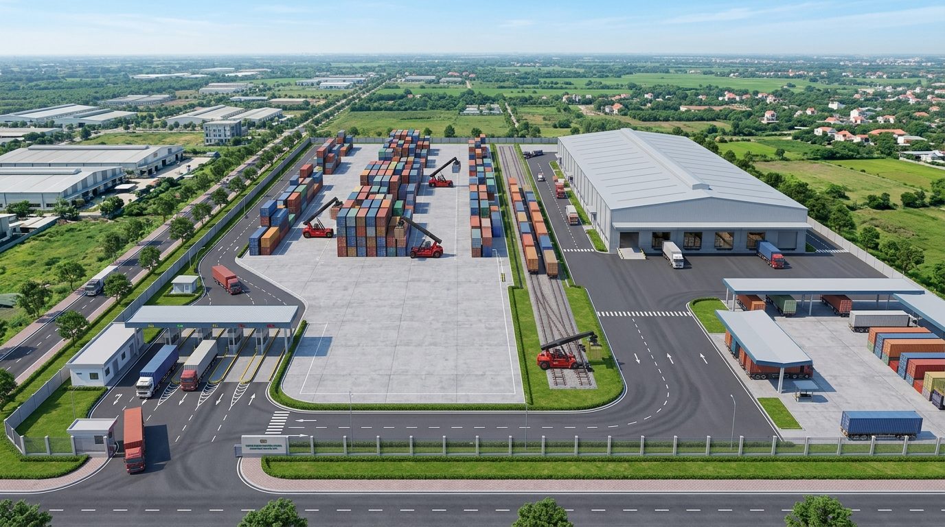 AI rendering of an ICD / dry port generated by CGD's tool