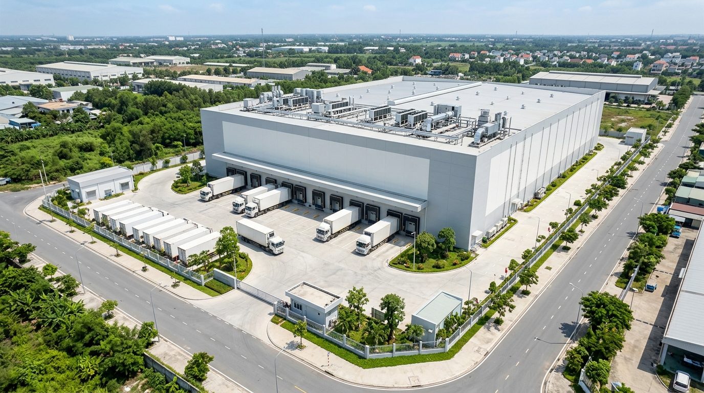 AI rendering of a cold storage facility generated by CGD's tool