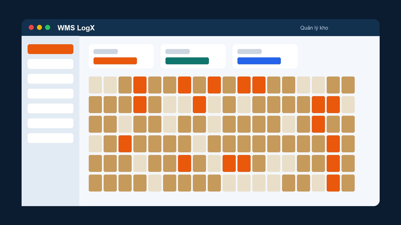 Rendering of LogX WMS warehouse management software